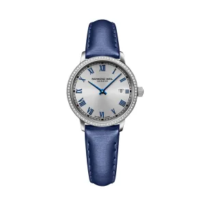 Raymond Weil - Toccata Ladies 76 Diamonds Blue Satin Strap Quartz Watch 5985-SCS-00653