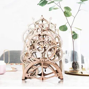 Robotime 4 Kinds Creative DIY Laser Cutting 3D Mechanical Model Wooden Puzzle Game Assembly Toy Gift for Children Teens Adult LK