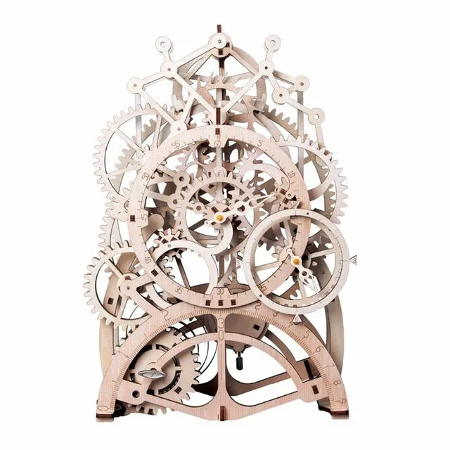 Robotime 4 Kinds Creative DIY Laser Cutting 3D Mechanical Model Wooden Puzzle Game Assembly Toy Gift for Children Teens Adult LK
