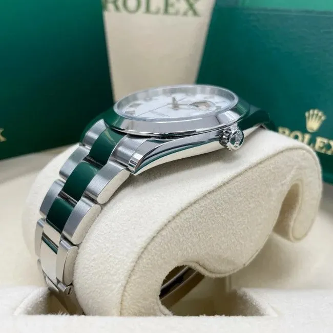 Rolex Date-Just 41mm White Roman Dial 126300