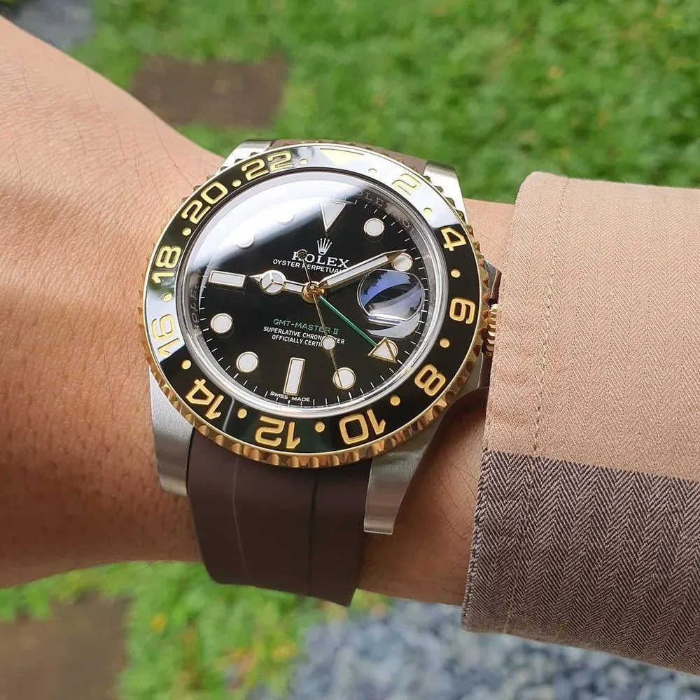 Rolex Espresso Brown Rubber Strap (Size 41MM Only)