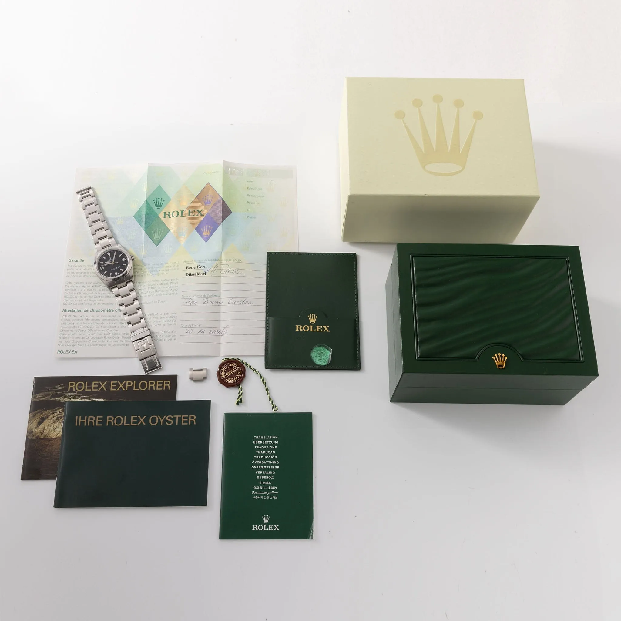 Rolex Explorer 114270 Unpolished with Box and Papers from Original Owner