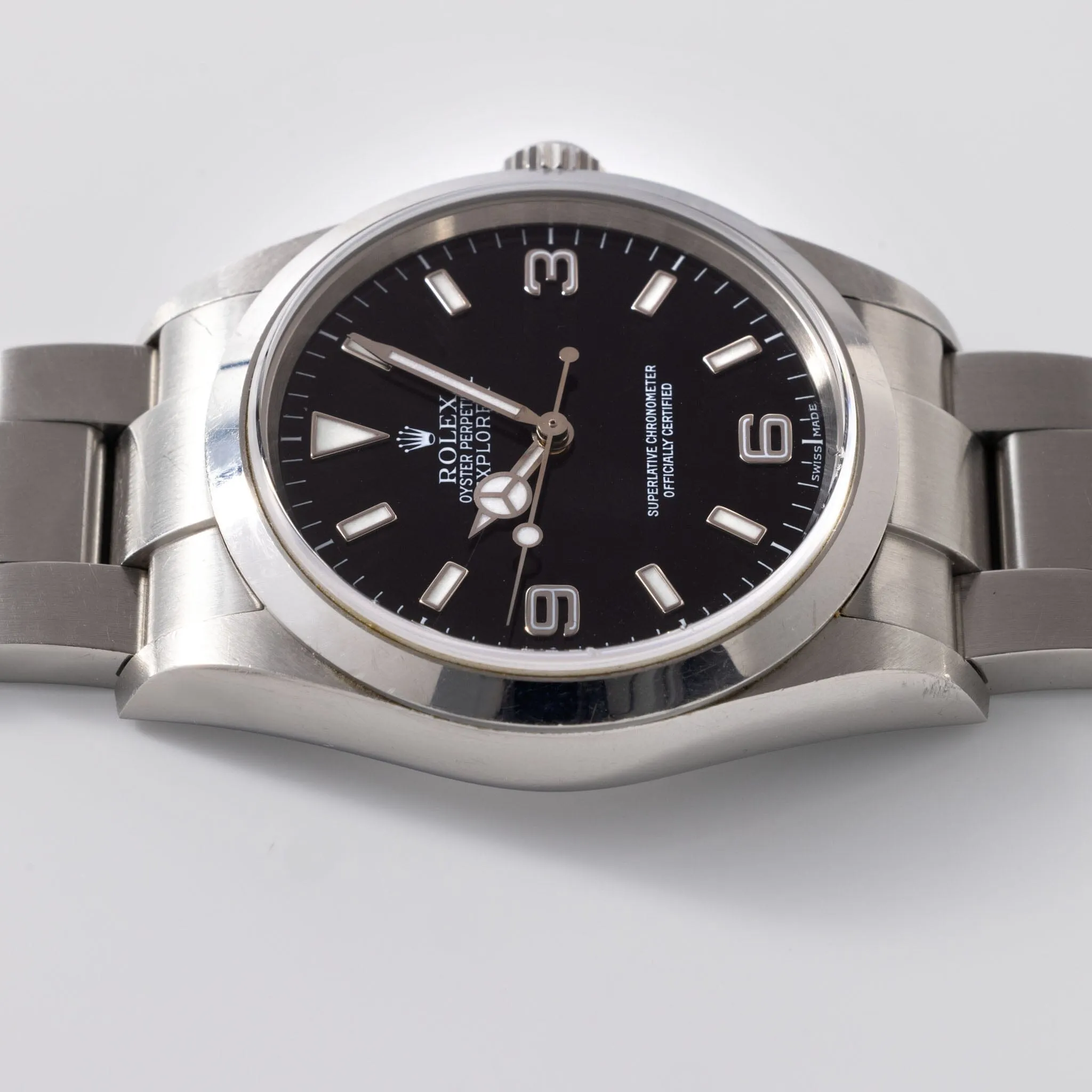 Rolex Explorer 114270 Unpolished with Box and Papers from Original Owner