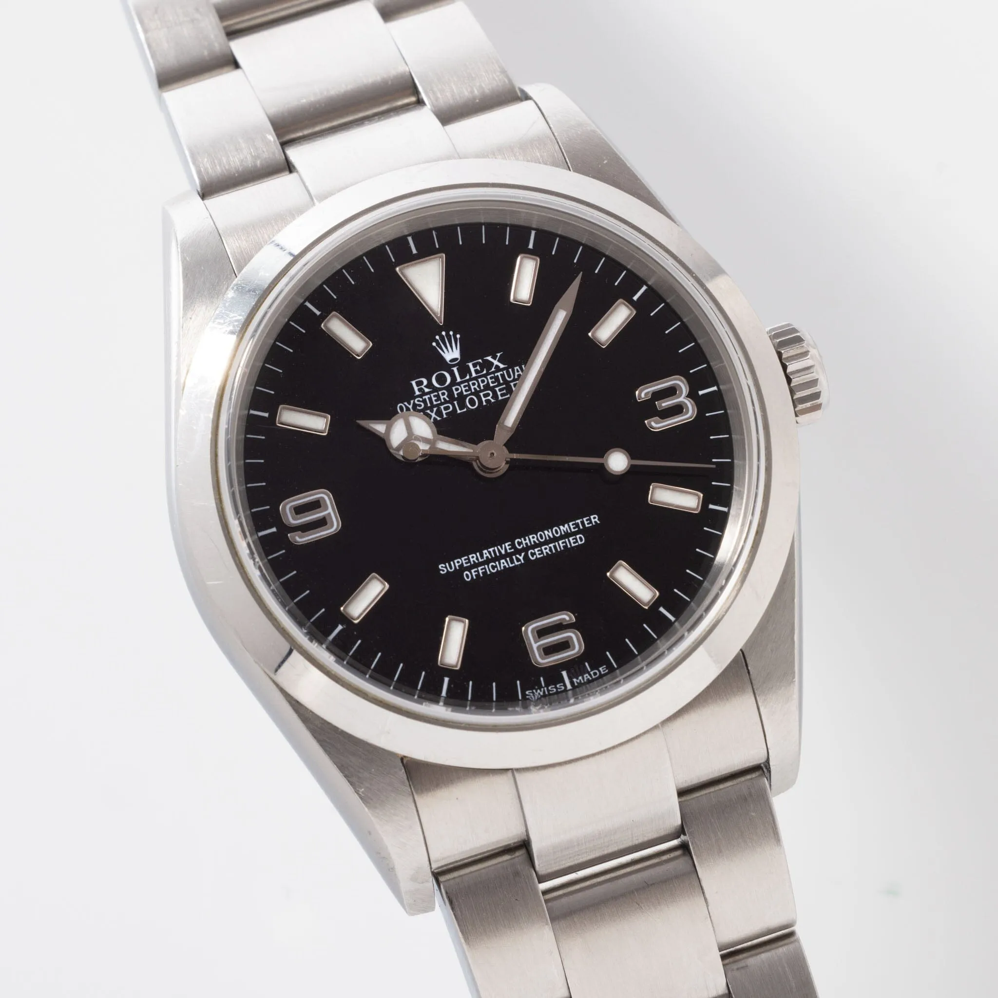 Rolex Explorer 114270 Unpolished with Box and Papers from Original Owner