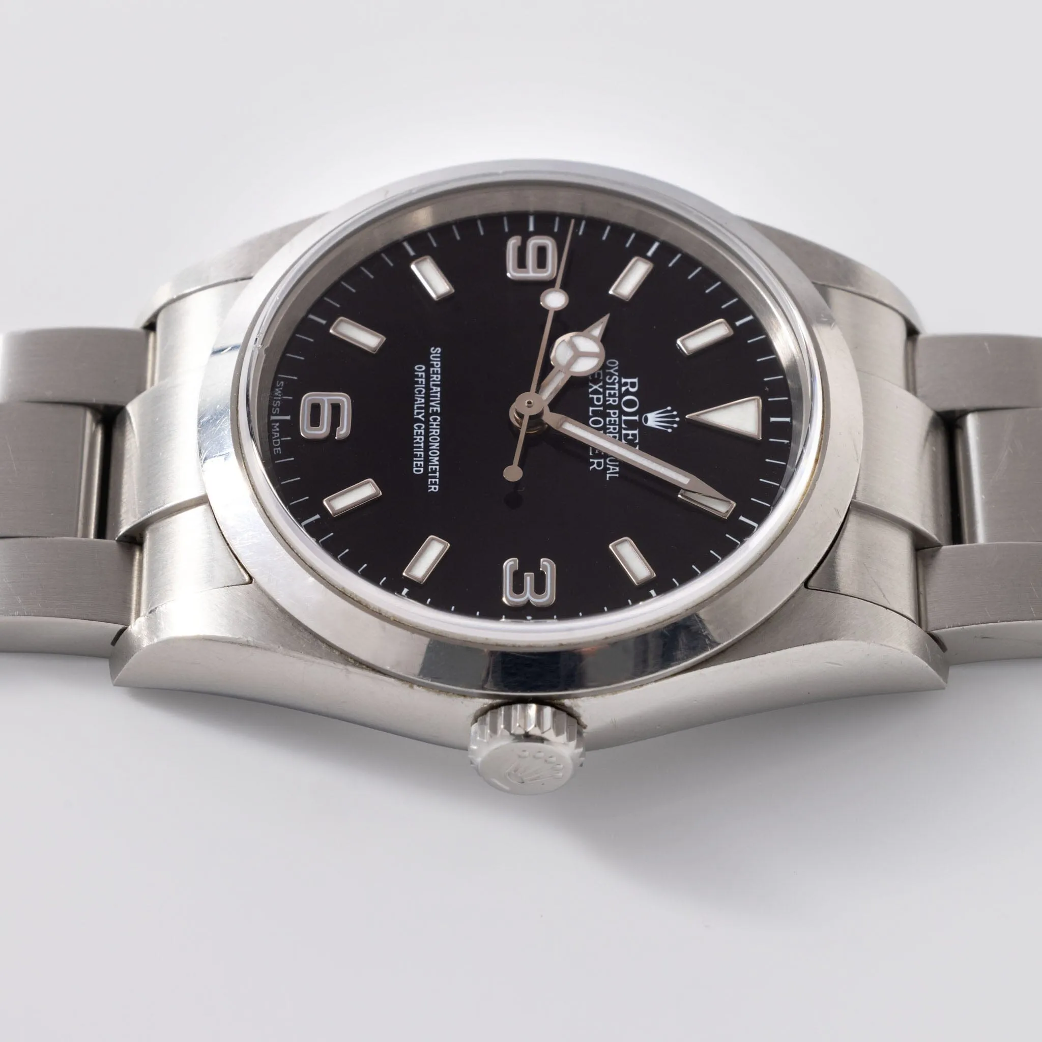 Rolex Explorer 114270 Unpolished with Box and Papers from Original Owner