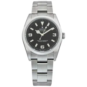 Rolex Explorer Black Dial Stainless Steel Oyster Bracelet Automatic Men's Watch 114270BKAO 114270-BKAO