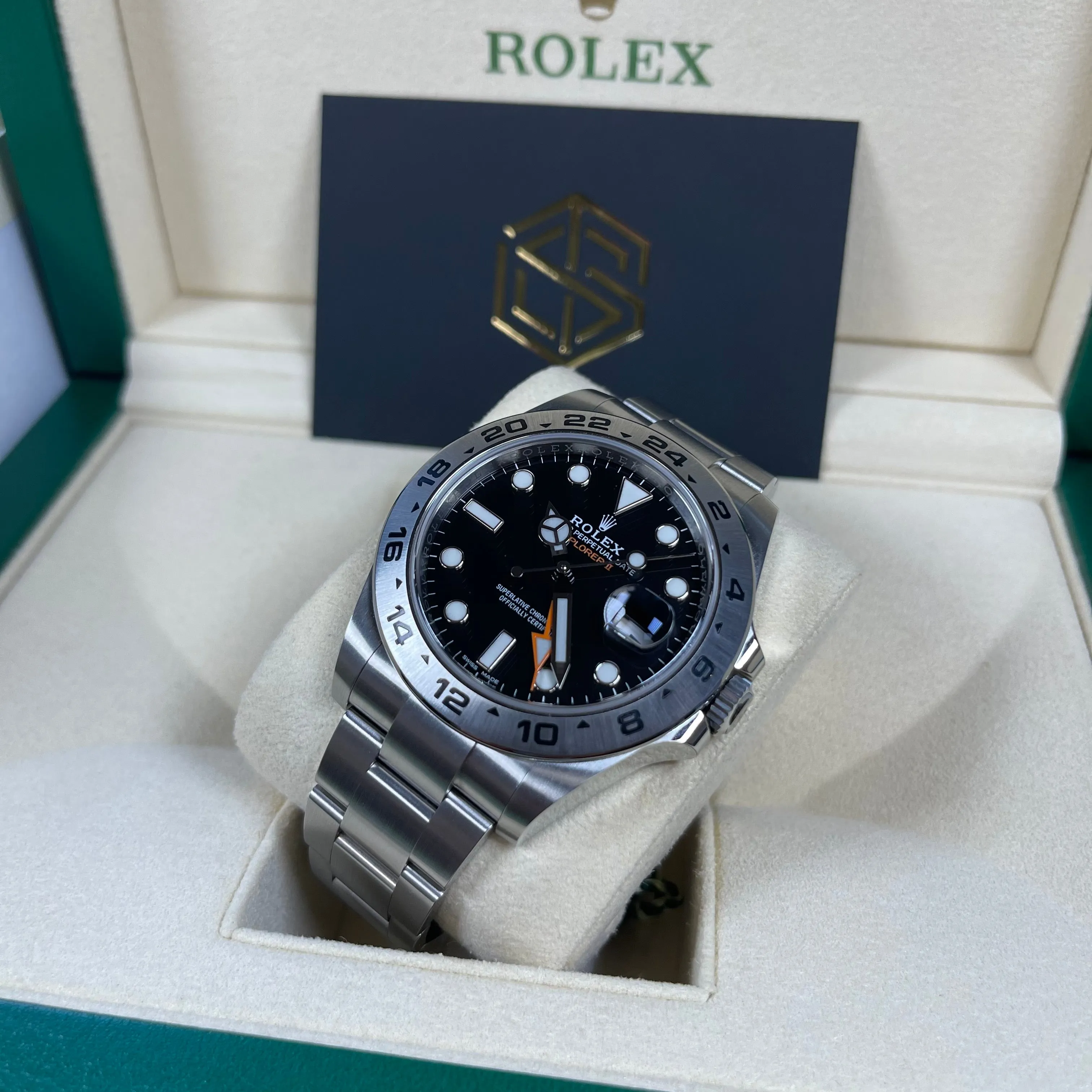 Rolex Explorer II 216570 Black Dial 2019 Excellent Condition Full Set Watch