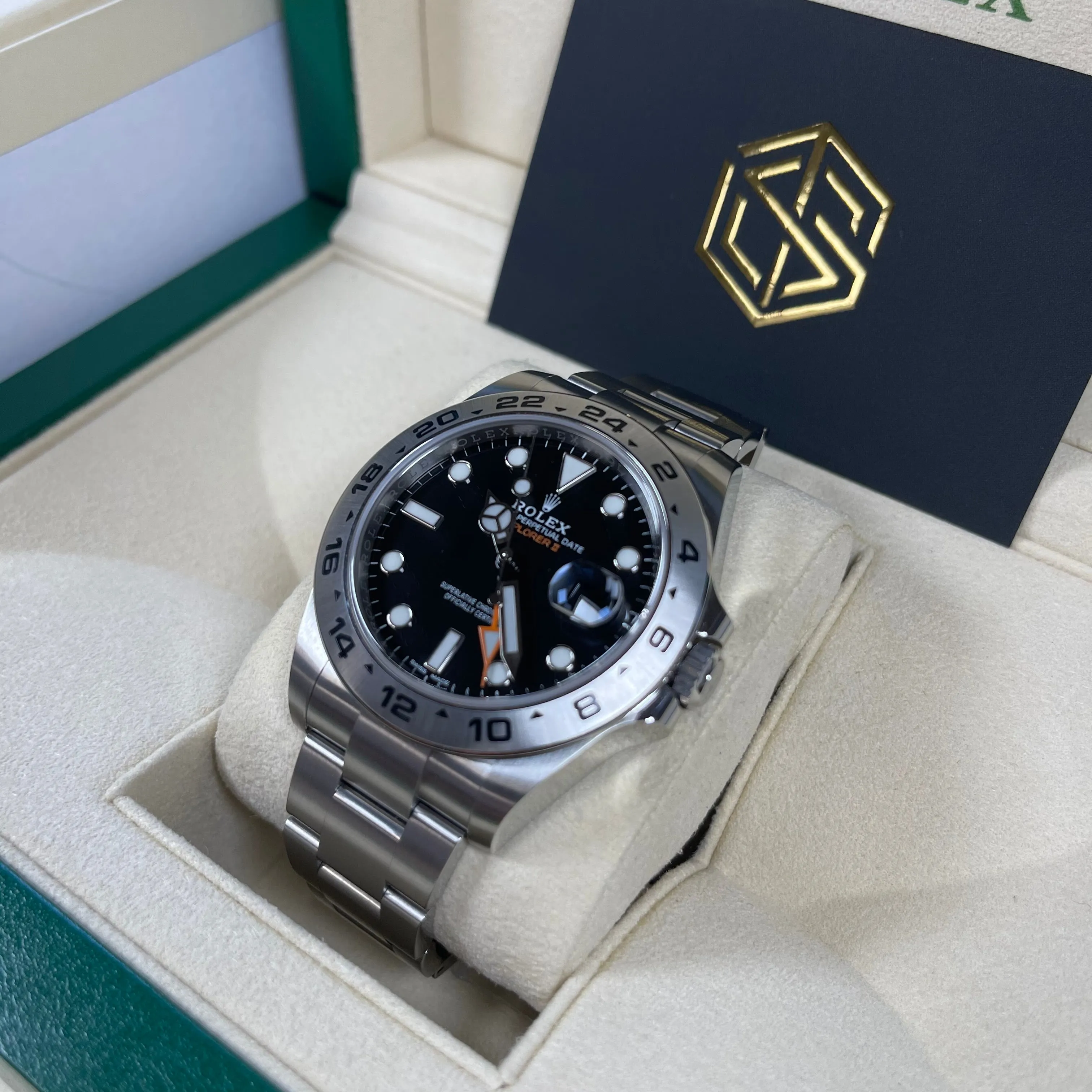 Rolex Explorer II 216570 Black Dial 2019 Excellent Condition Full Set Watch