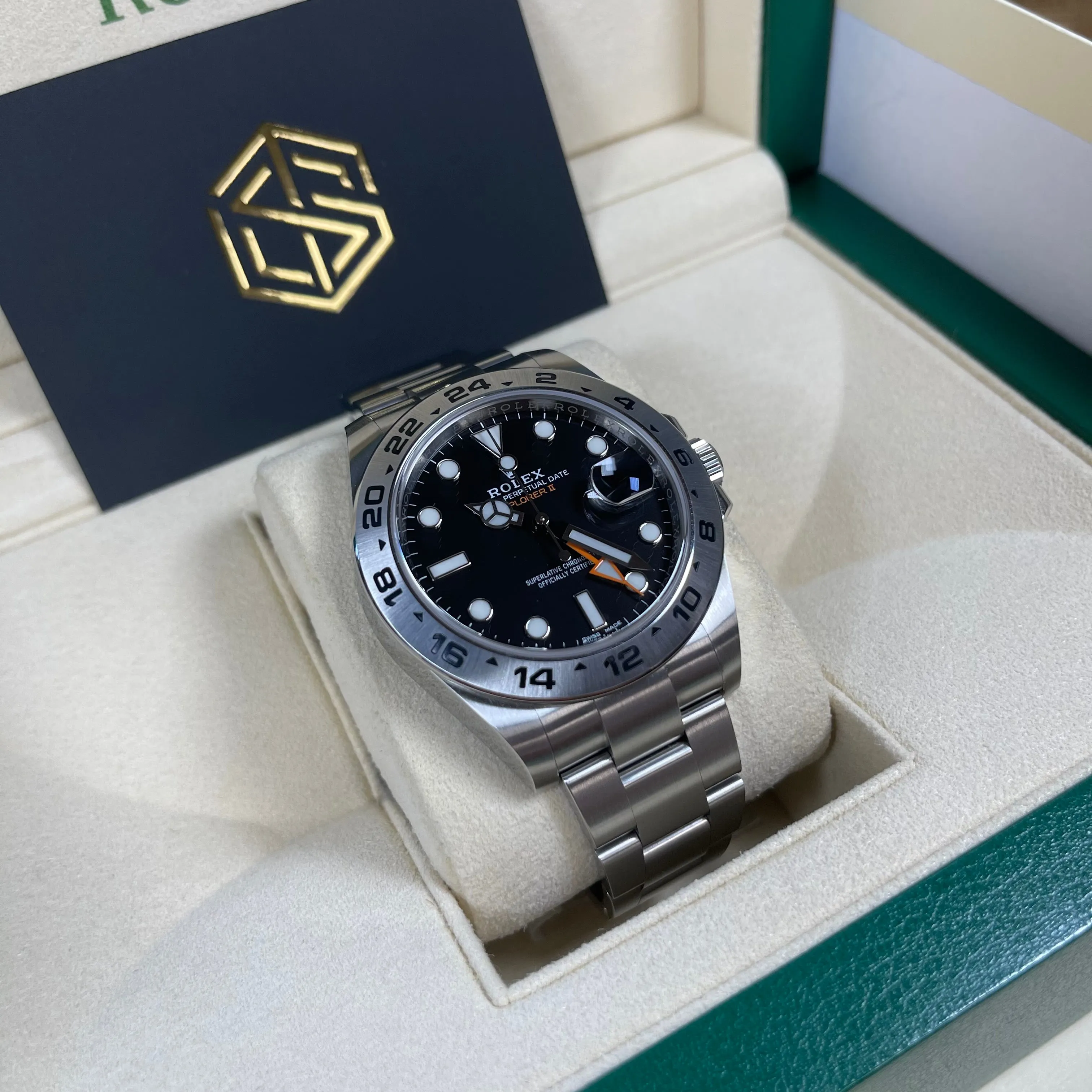 Rolex Explorer II 216570 Black Dial 2019 Excellent Condition Full Set Watch