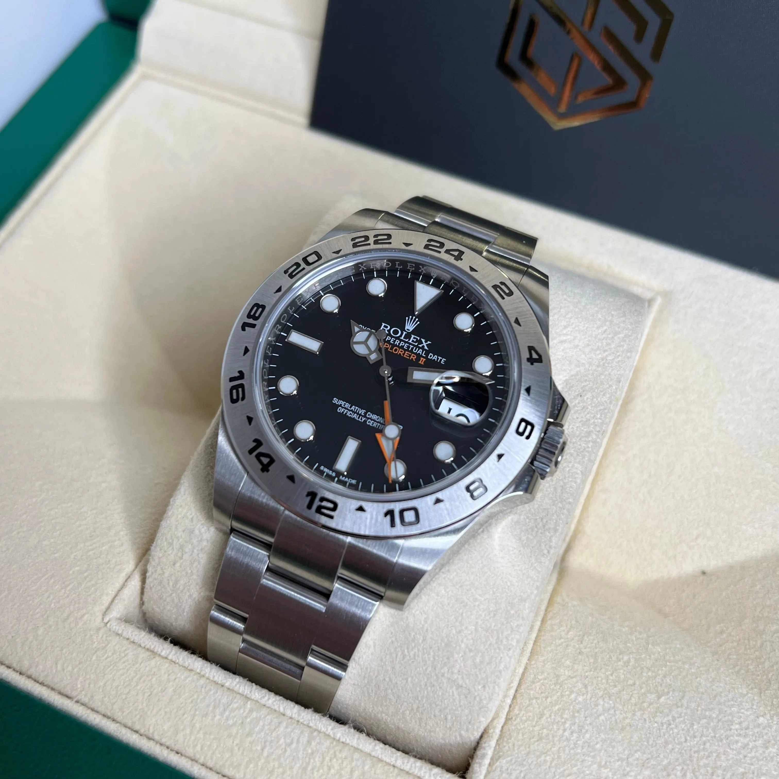 Rolex Explorer II 216570 Black Dial 2019 Mint Condition Full Set Watch