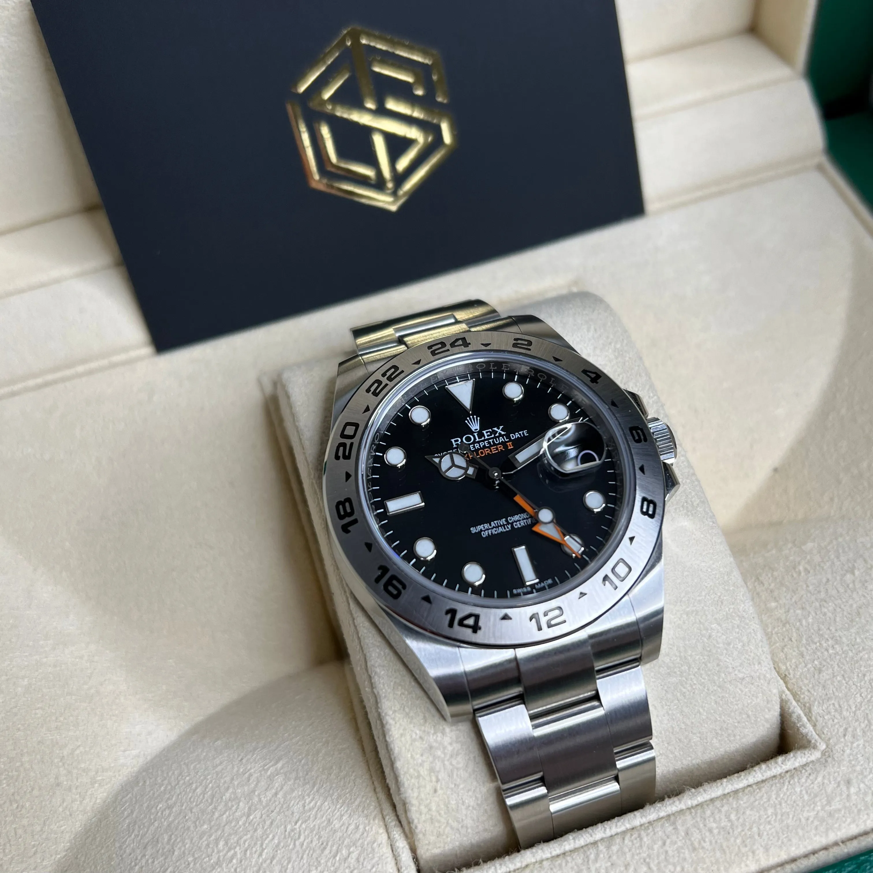 Rolex Explorer II 216570 Black Dial 2019 Mint Condition Full Set Watch