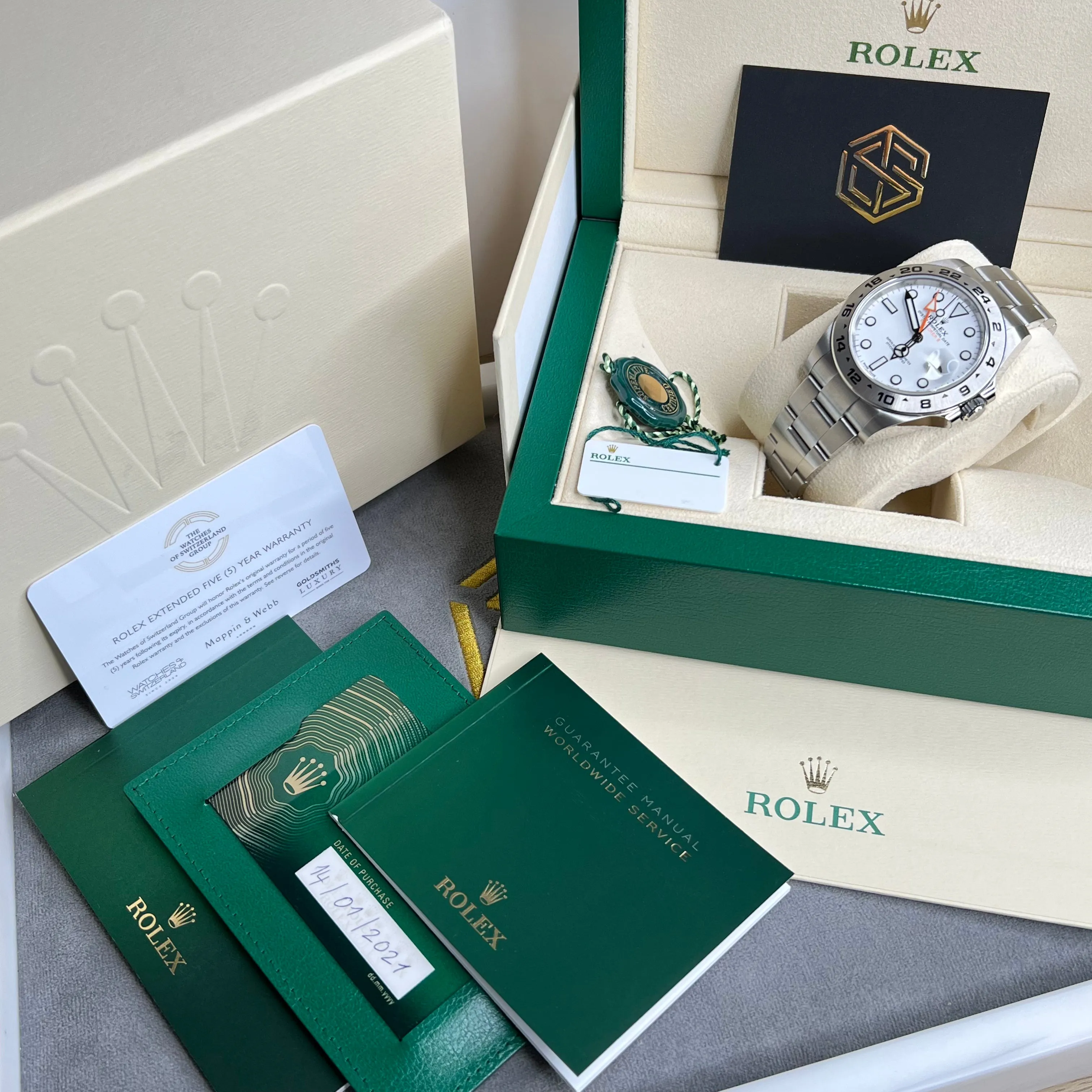 Rolex Explorer II 216570 White 'Polar' Dial 2021 Full Set Watch