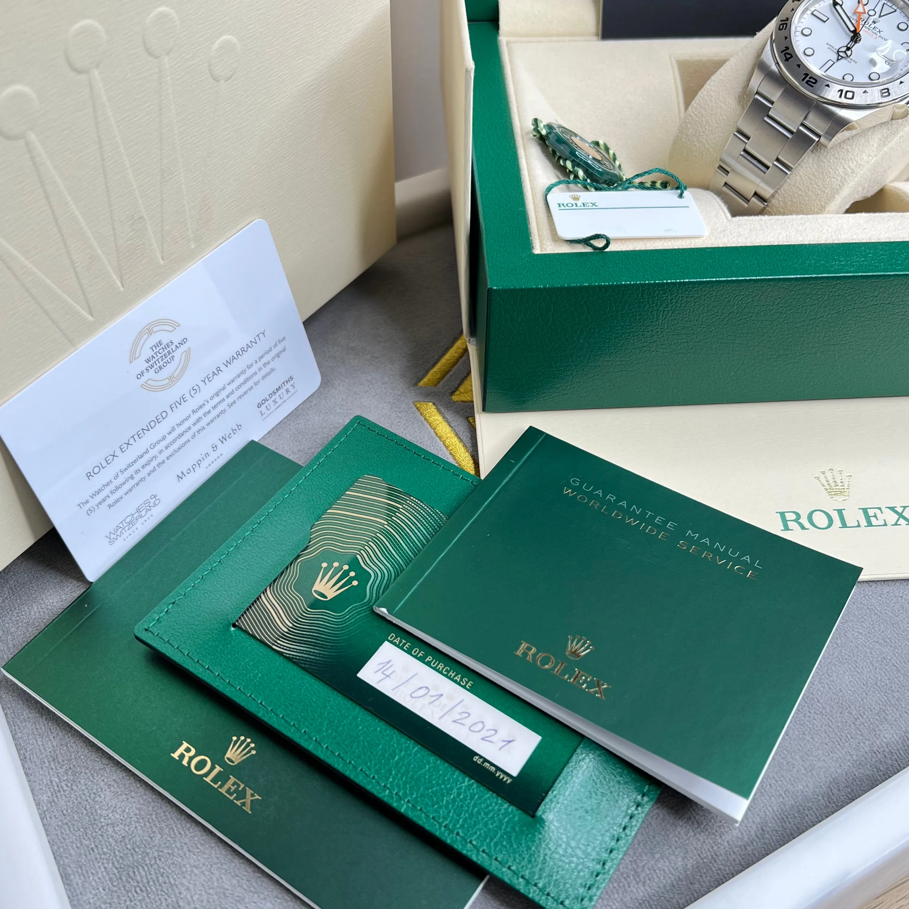 Rolex Explorer II 216570 White 'Polar' Dial 2021 Full Set Watch
