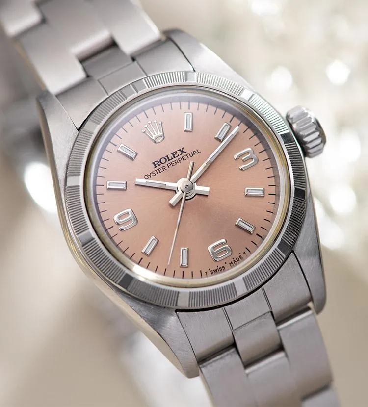 Rolex Oyster Perpetual Lady Ref 67230 Salmon Dial