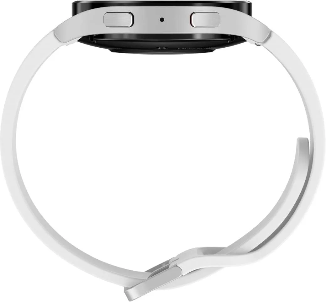 SAMSUNG Galaxy Watch 5 44mm Bluetooth Smartwatch w/Body, Health, Fitness and Sleep Tracker, Sapphire Crystal Glass, Enhanced GPS Tracking, US Version, Silver Bezel w/White Band (Renewed)