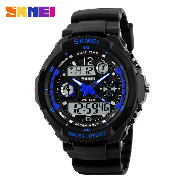 SKMEI Fashion Men LED Digital Quartz Watch Electronic Outdoor Sports Watches Man Clock Watwrproof Wristwatches Relogio Masculino