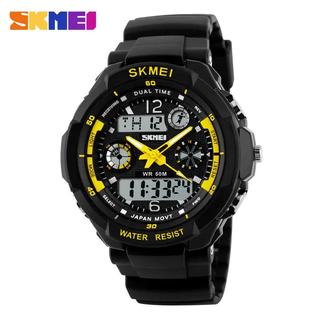 SKMEI Fashion Men LED Digital Quartz Watch Electronic Outdoor Sports Watches Man Clock Watwrproof Wristwatches Relogio Masculino