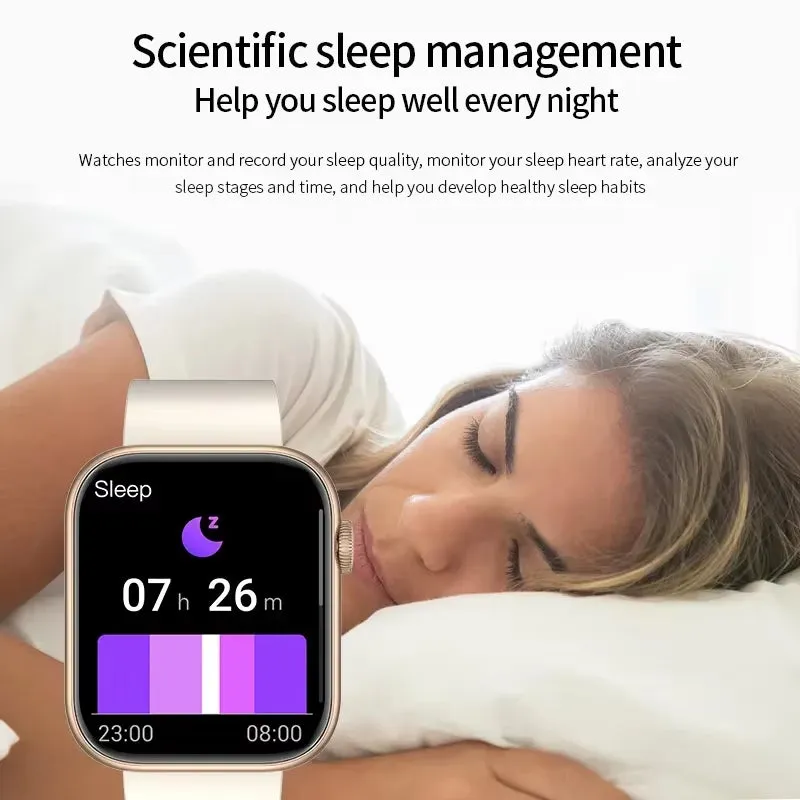 Smart Watch 2024 Wireless Charging Smartwatch Bluetooth