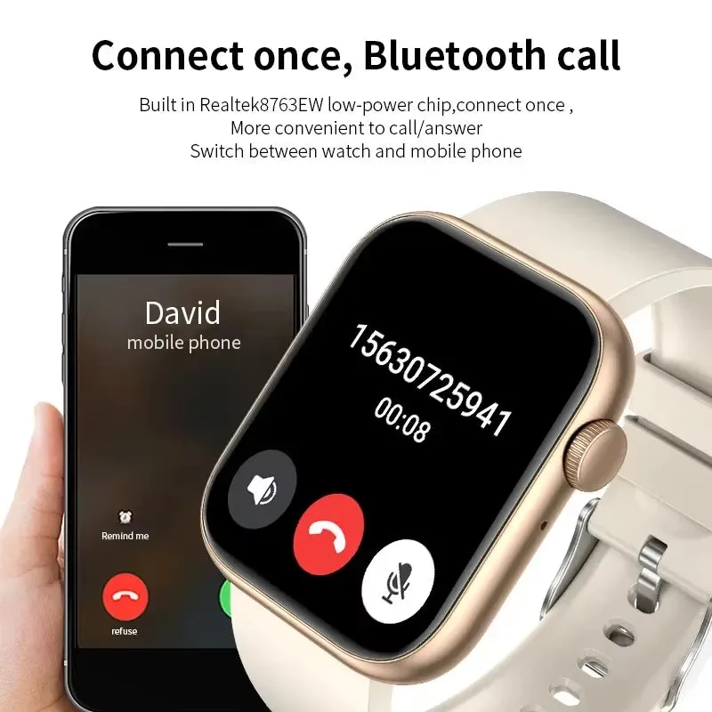 Smart Watch 2024 Wireless Charging Smartwatch Bluetooth