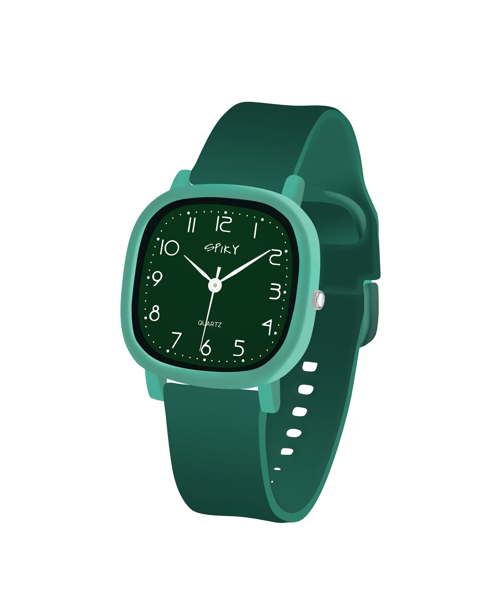 Spiky Eva19 Square Analog Watch for Kids - Black
