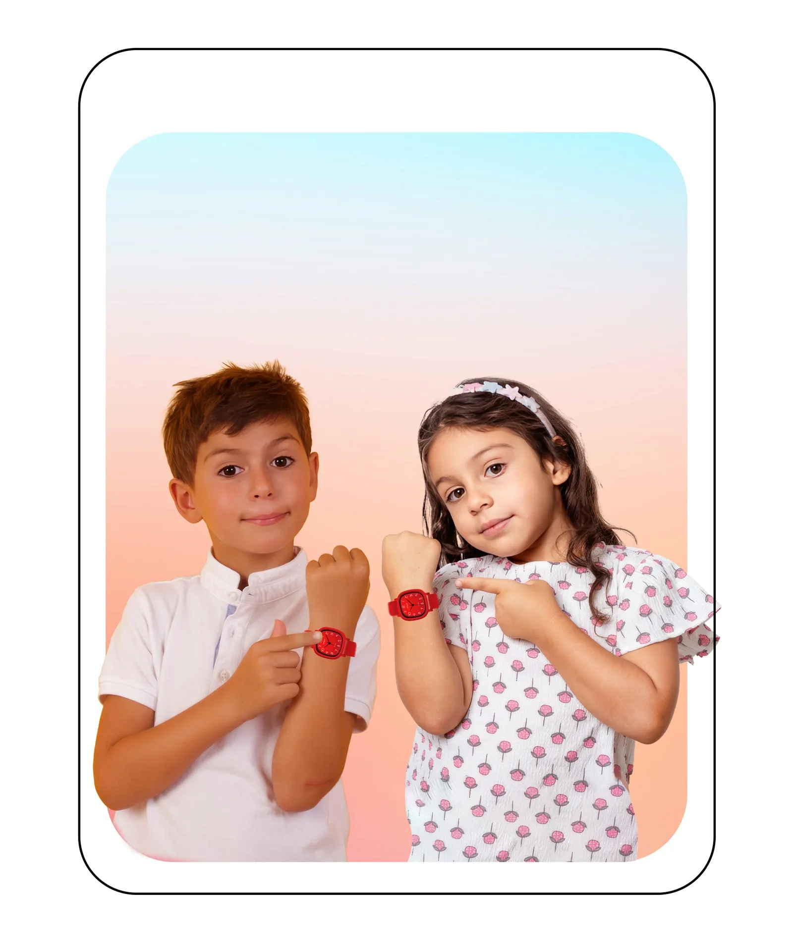 Spiky Eva19 Square Analog Watch for Kids - Black