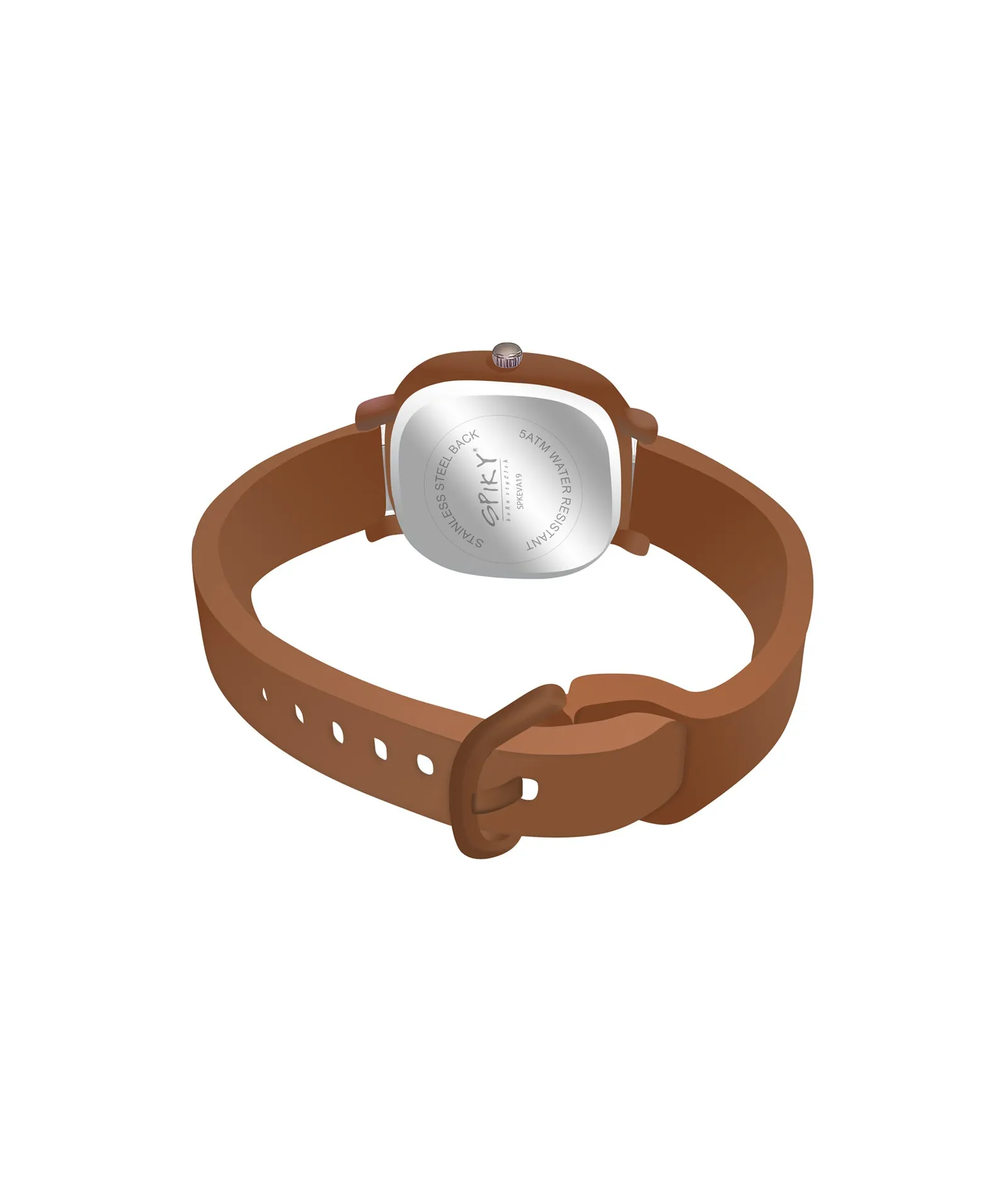 Spiky Eva19 Square Analog Watch for Kids - White
