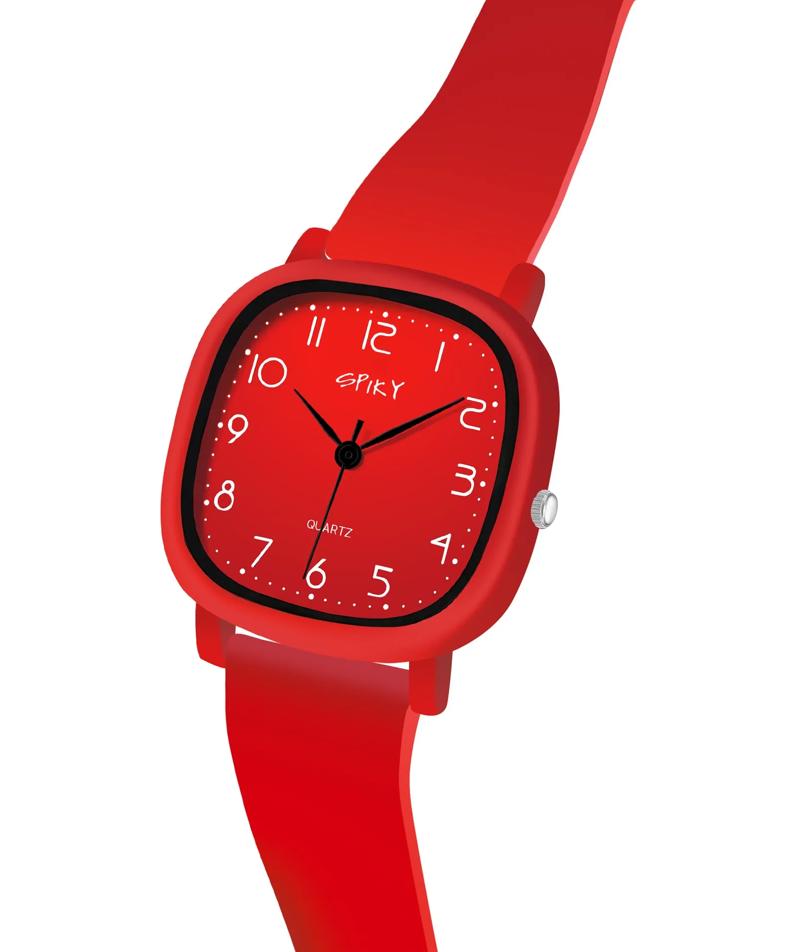 Spiky Eva19 Square Analog Watch for Kids - White