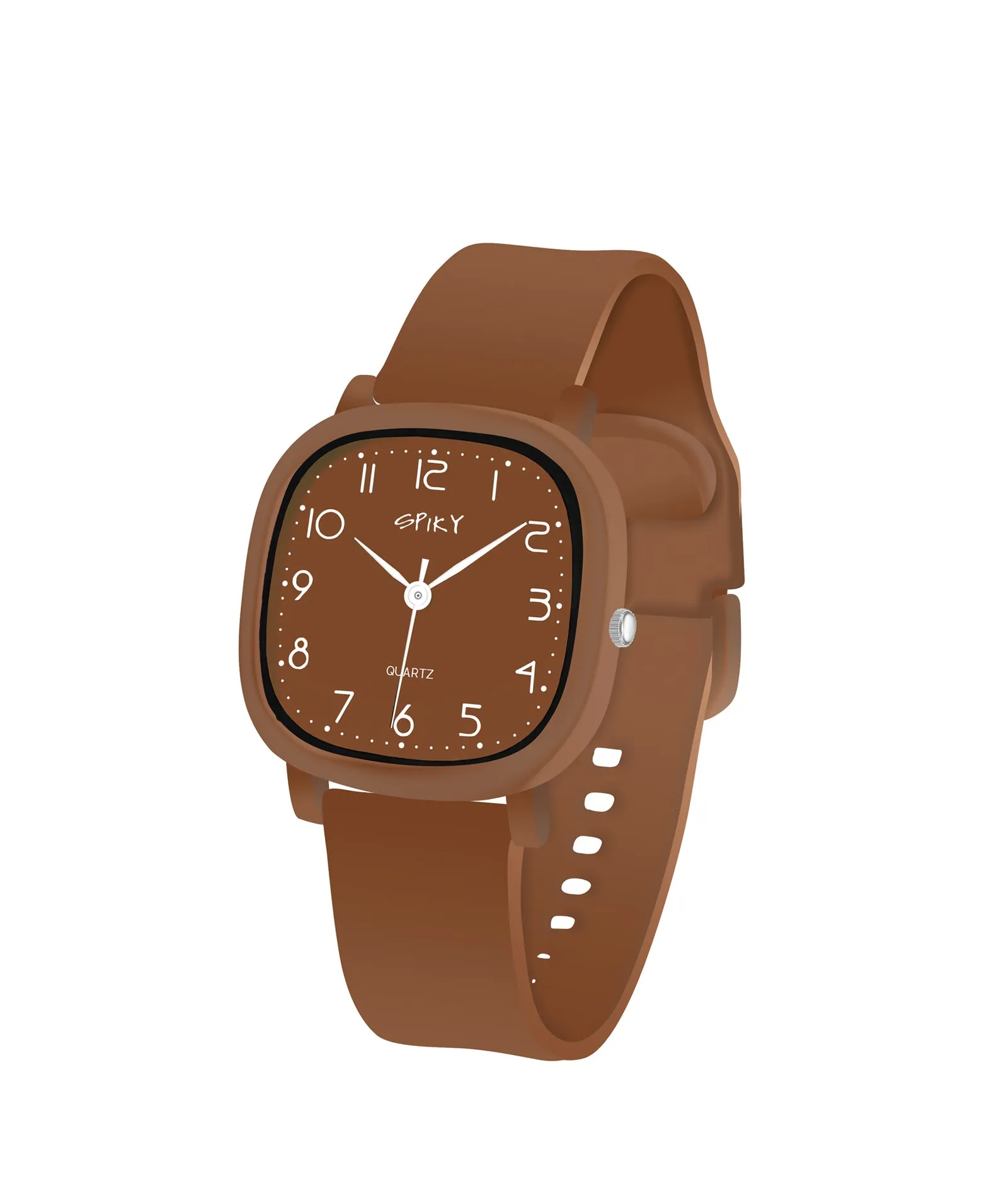 Spiky Eva19 Square Analog Watch for Kids - White