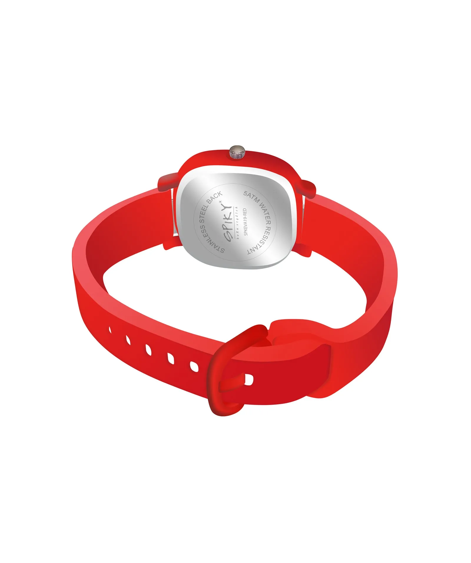 Spiky Eva19 Square Analog Watch for Kids - White