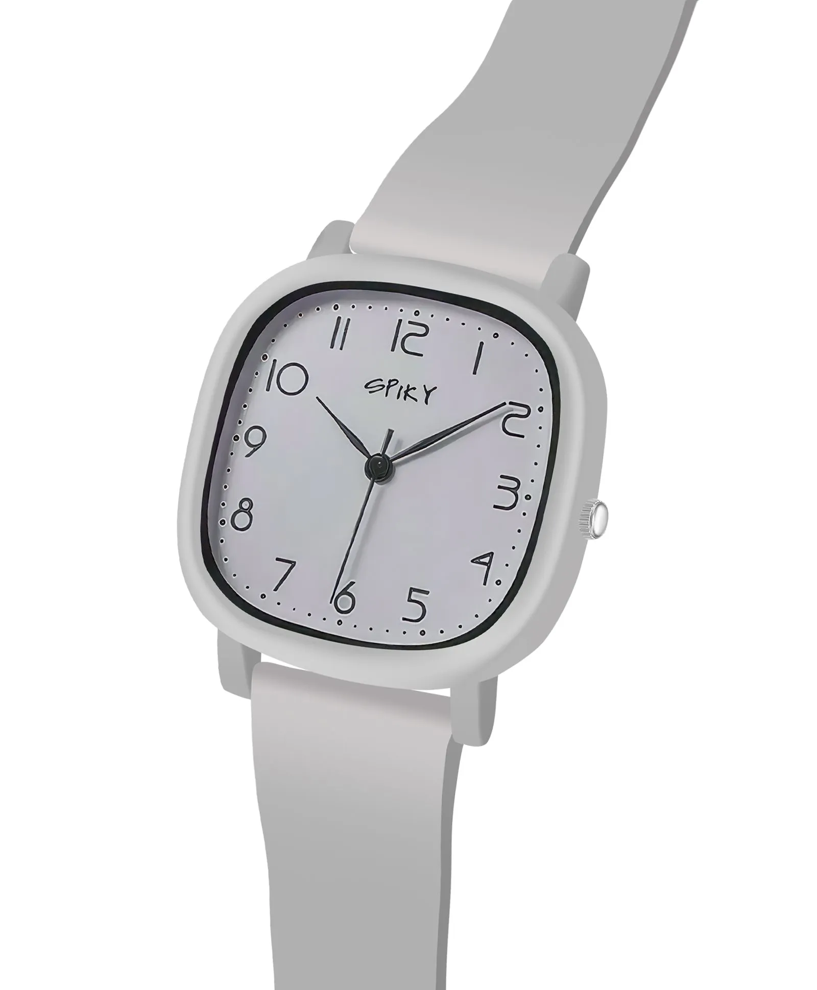 Spiky Eva19 Square Analog Watch for Kids - White