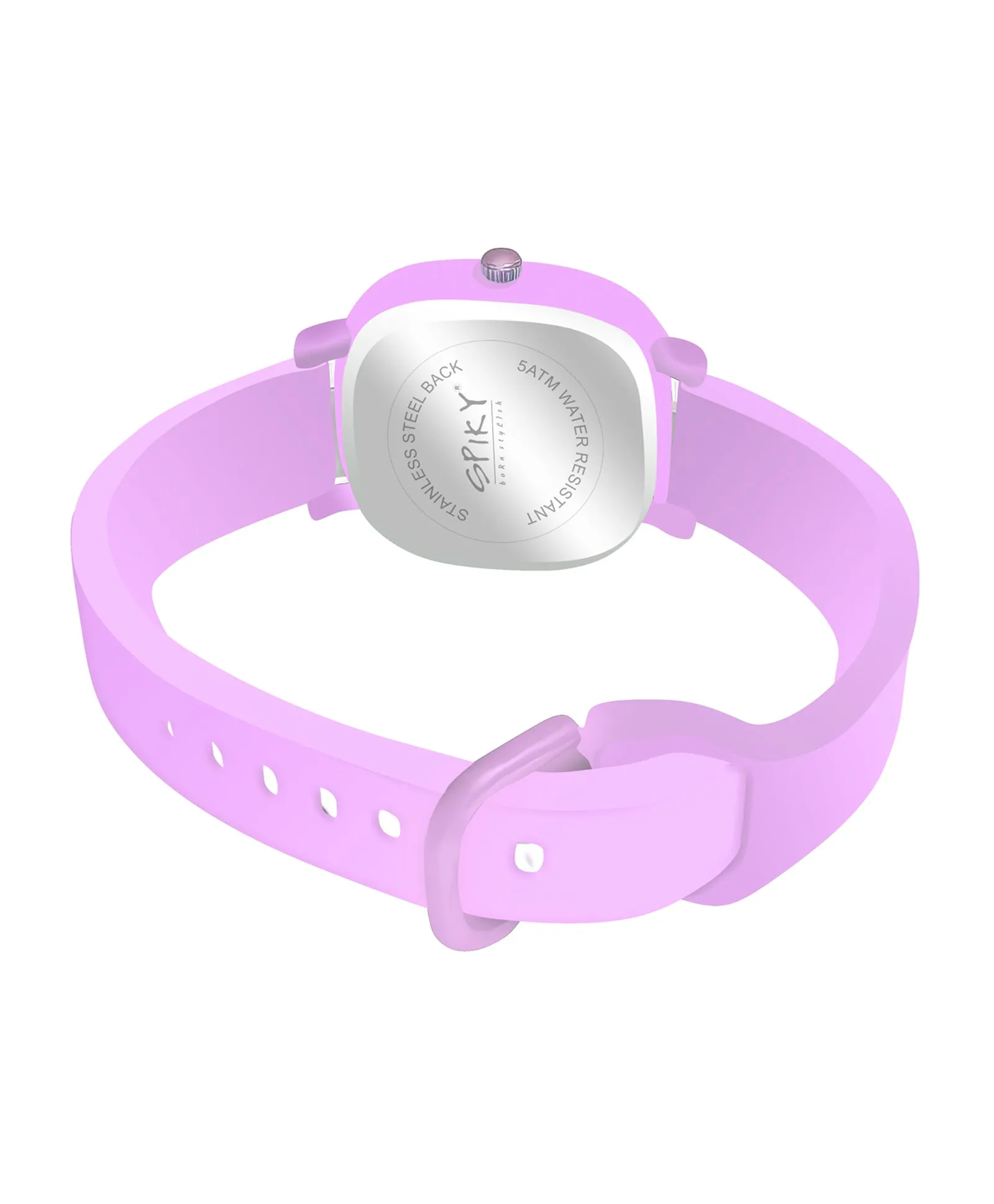 Spiky Eva19 Square Analog Watch for Kids - White