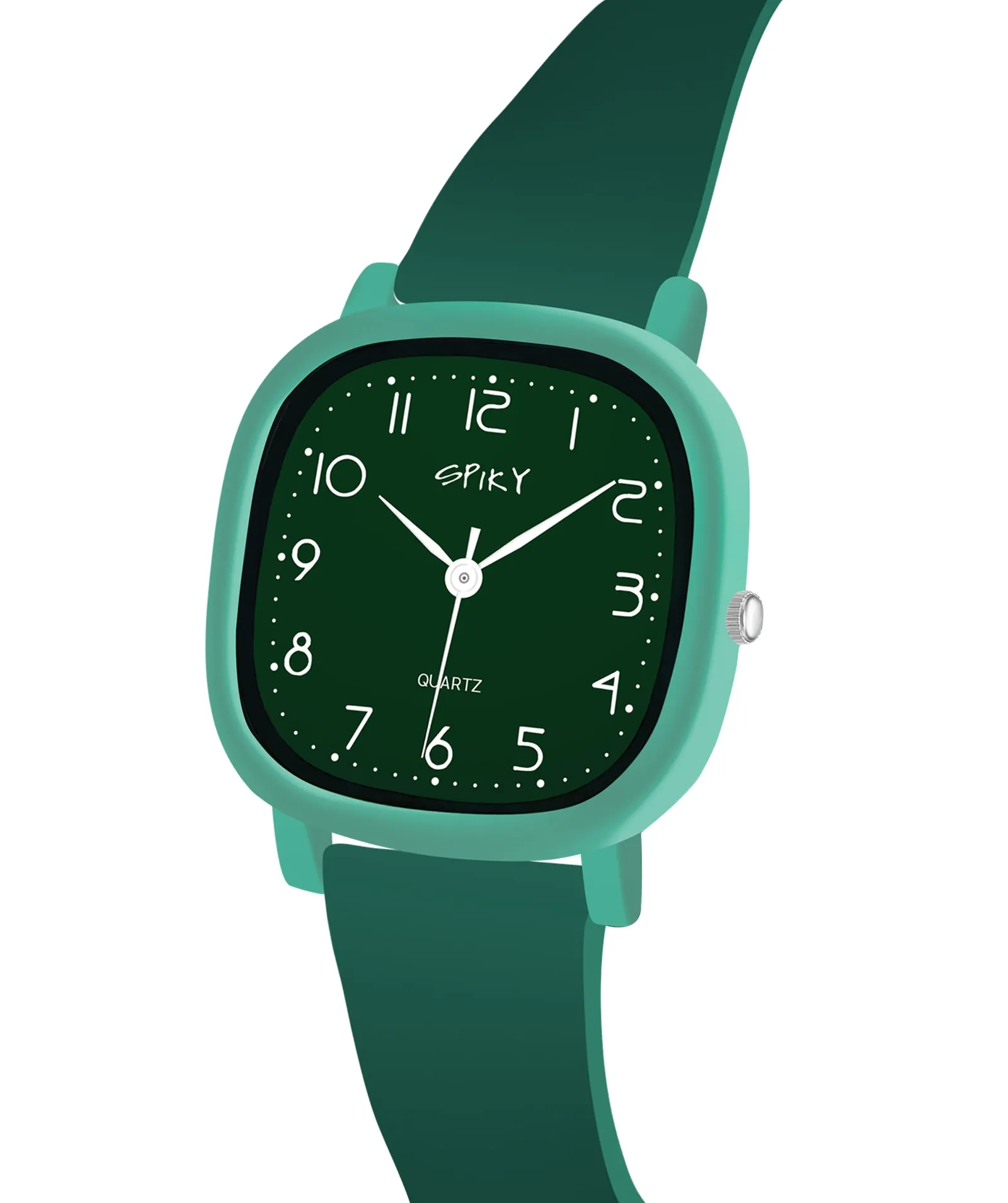 Spiky Eva19 Square Analog Watch for Kids - White