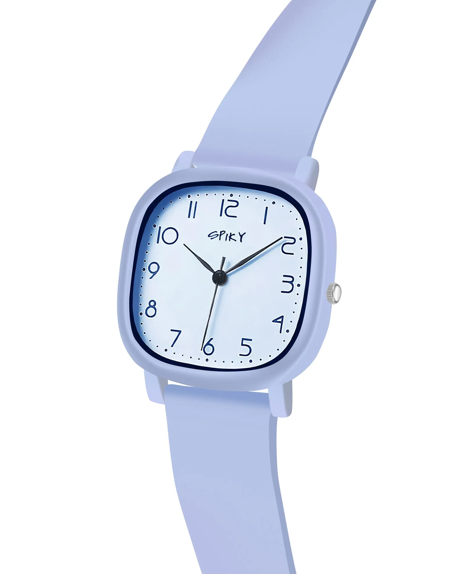 Spiky Eva19 Square Analog Watch for Kids - White
