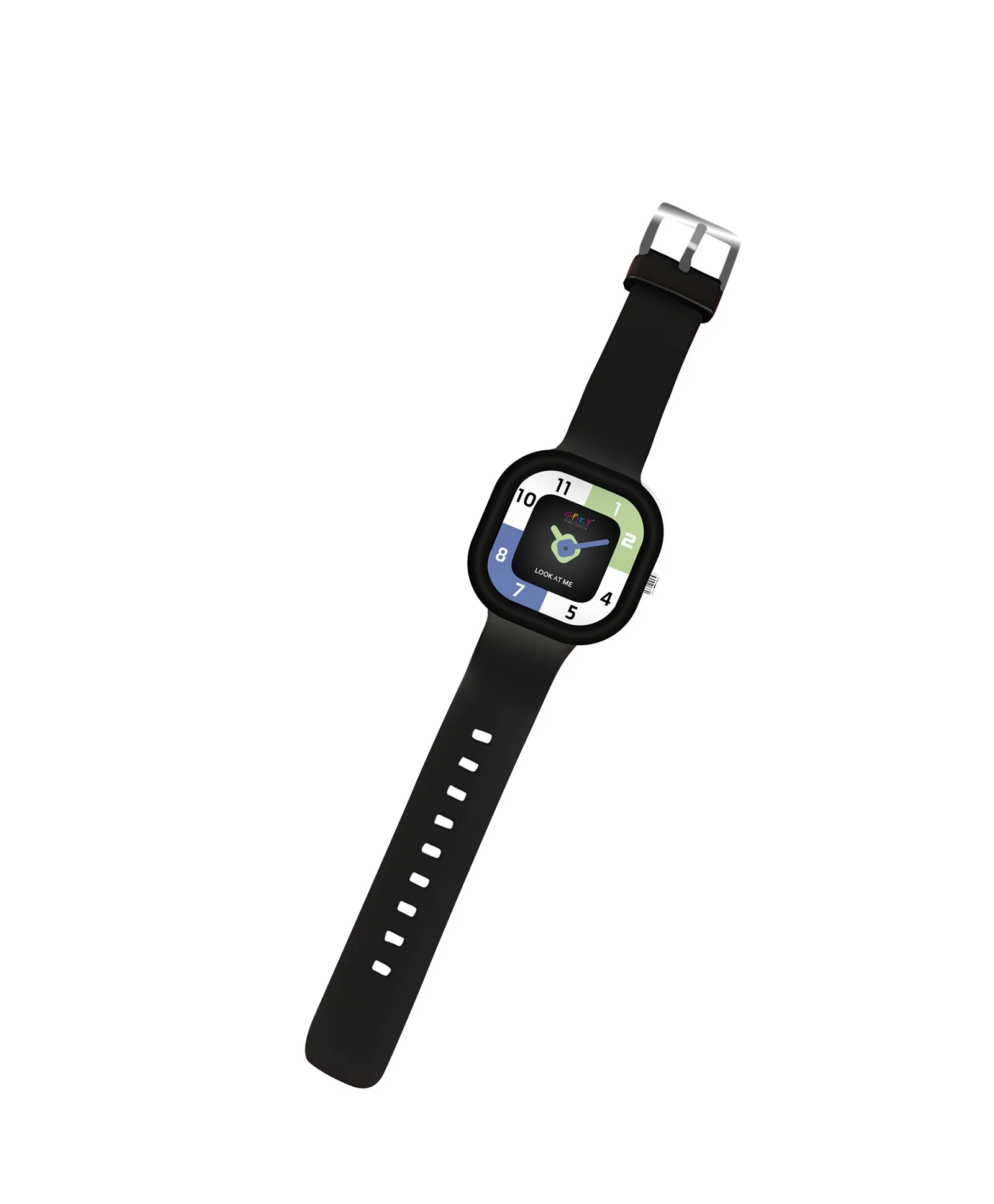 Spiky Square Analog Watch for Kids - Blue