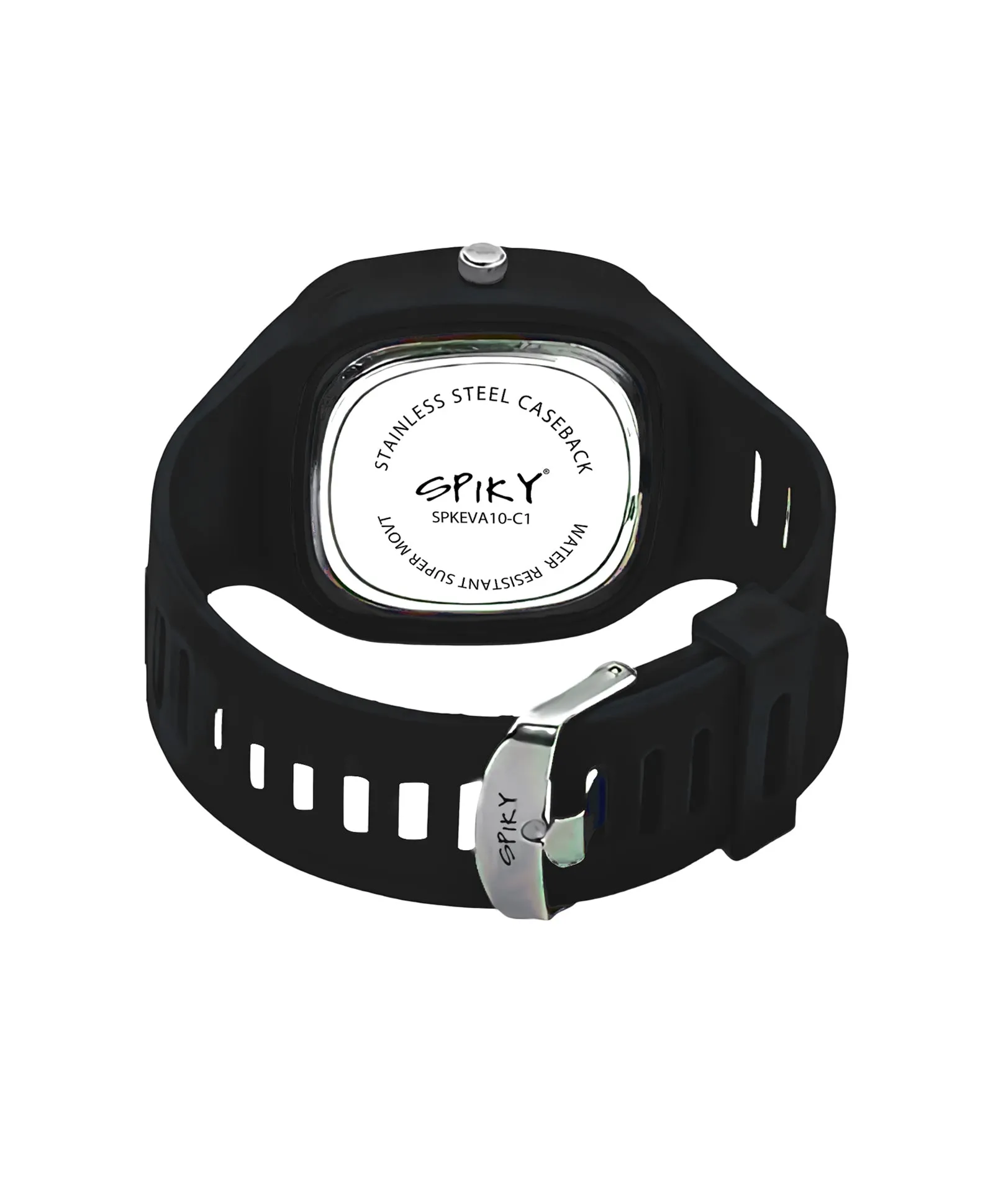 Spiky Square Analog Watch for Kids - Blue