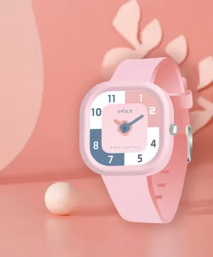 Spiky Square Analog Watch for Kids - Pink