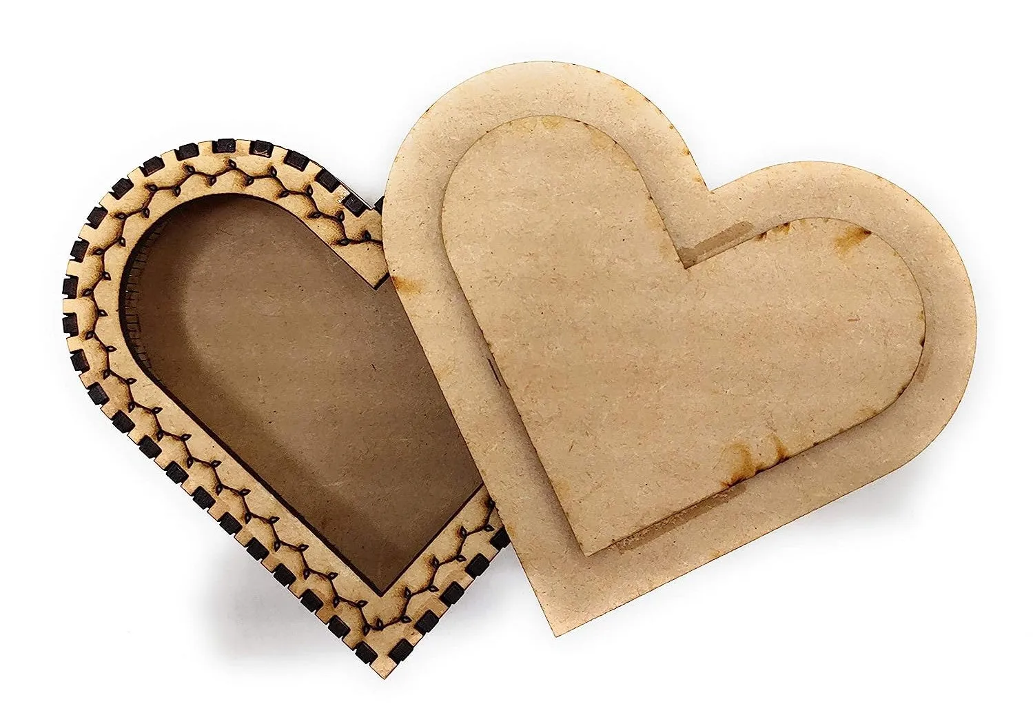 StepsToDo _ Heart Shaped Wooden Box | Elegant Designer Decorative Art | Vanity Box Use for Gifts, Chocolate, Jewelry storage (T280_P2)