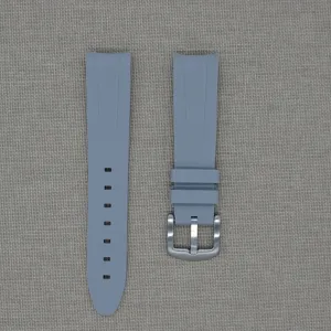 Tempomat - 21mm Curved Ended Grey Rubber Strap