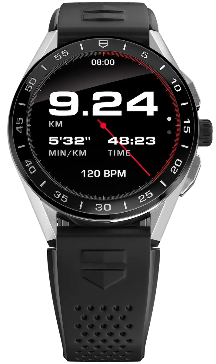 TH Watch Connected 45 Steel Black Rubber D