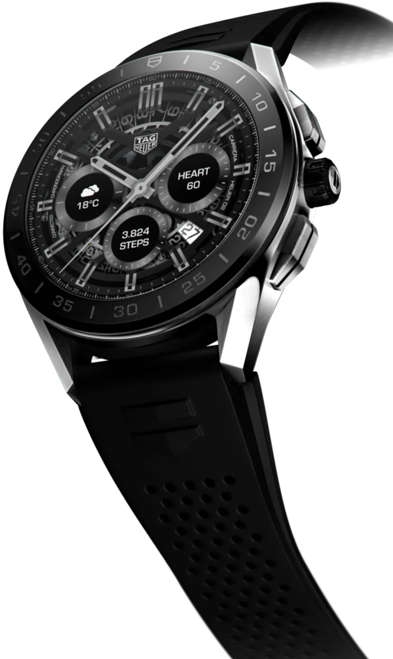 TH Watch Connected 45 Steel Black Rubber