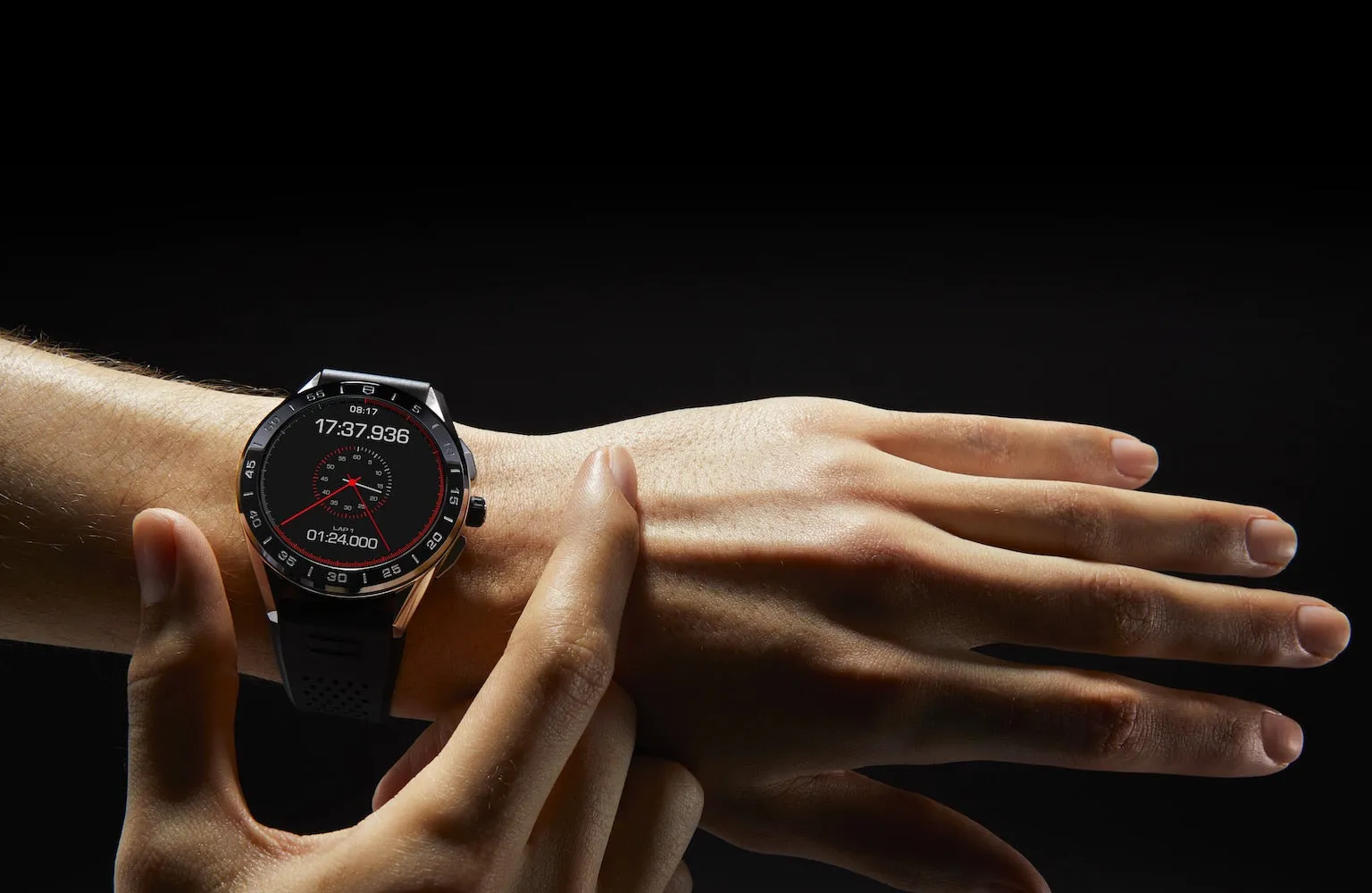 TH Watch Connected 45 Steel Black Rubber