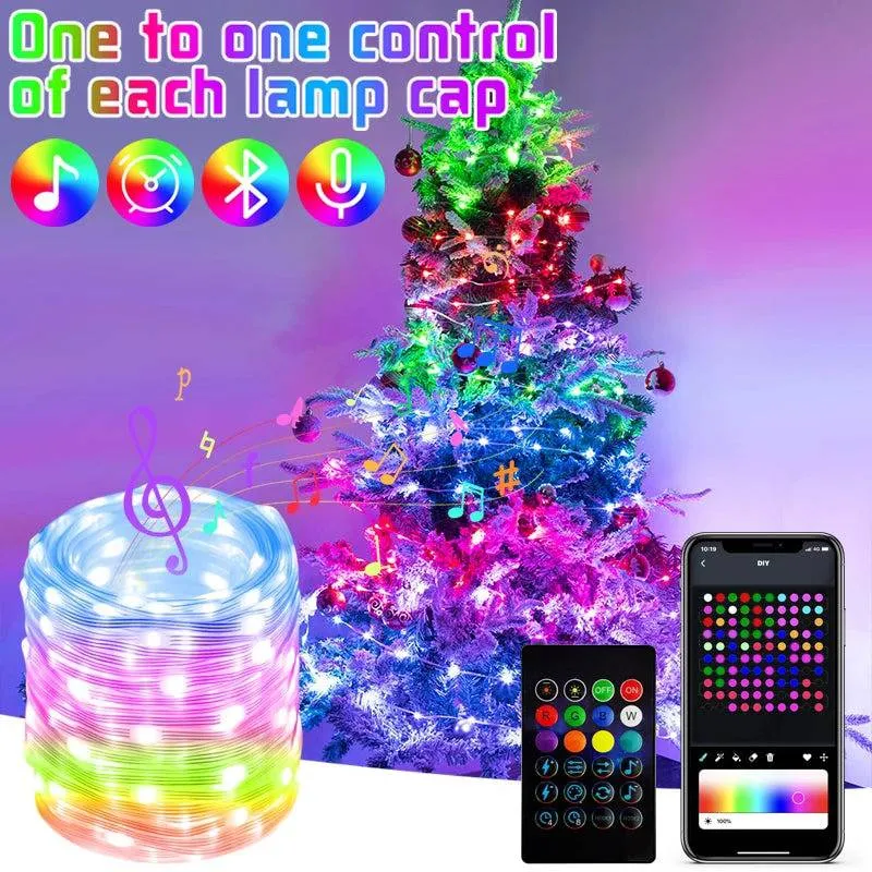 TheWellBeing Christmas Tree RGB Lights Smart Bluetooth Control