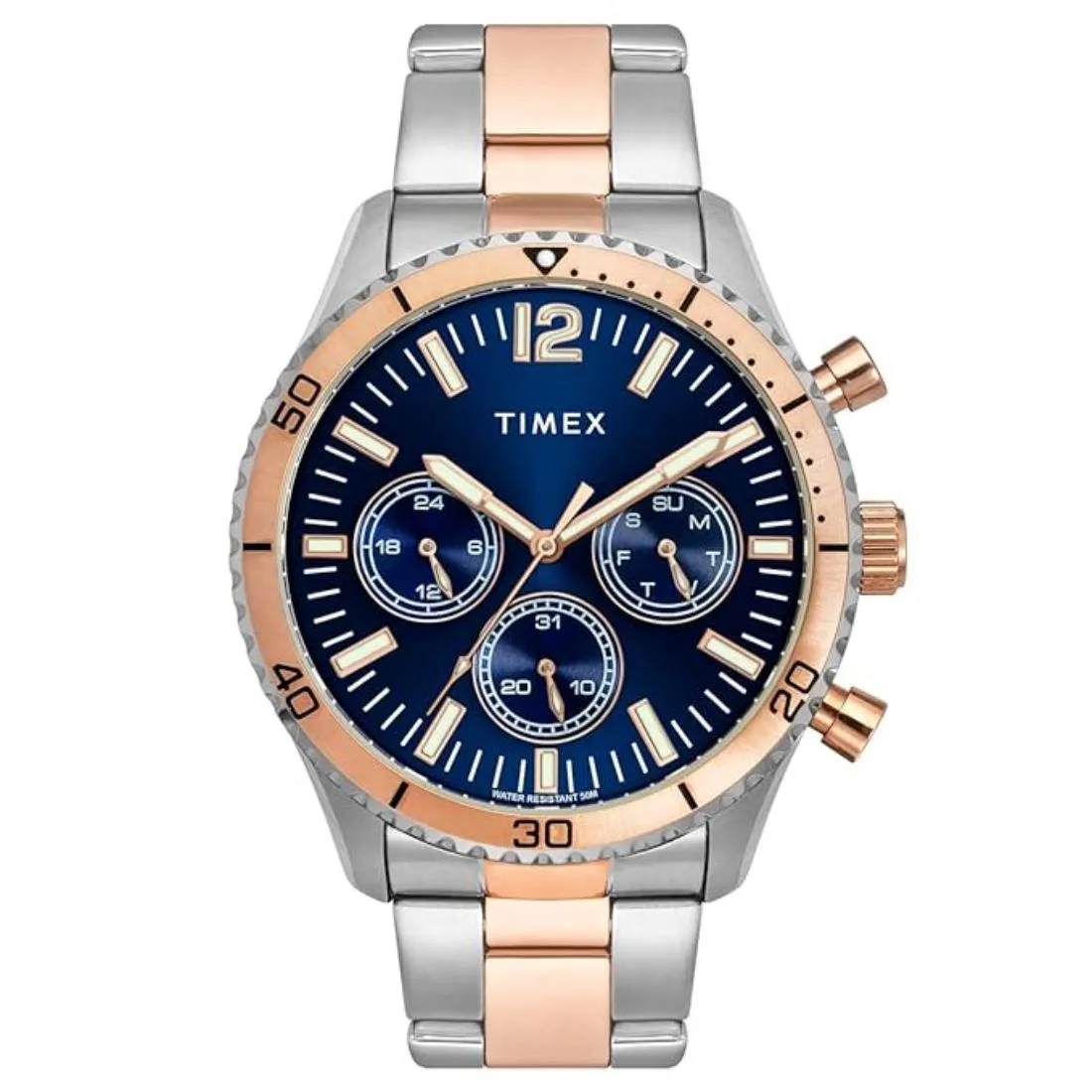 Timex Men 43 mm Size Blue Dial Analog Watch- TWEG22202