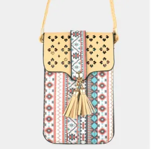 Touch screen cross body bag