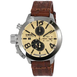 U-Boat Men's Watch Classico Tungsteno CAS2 Chronograph Beige 9568