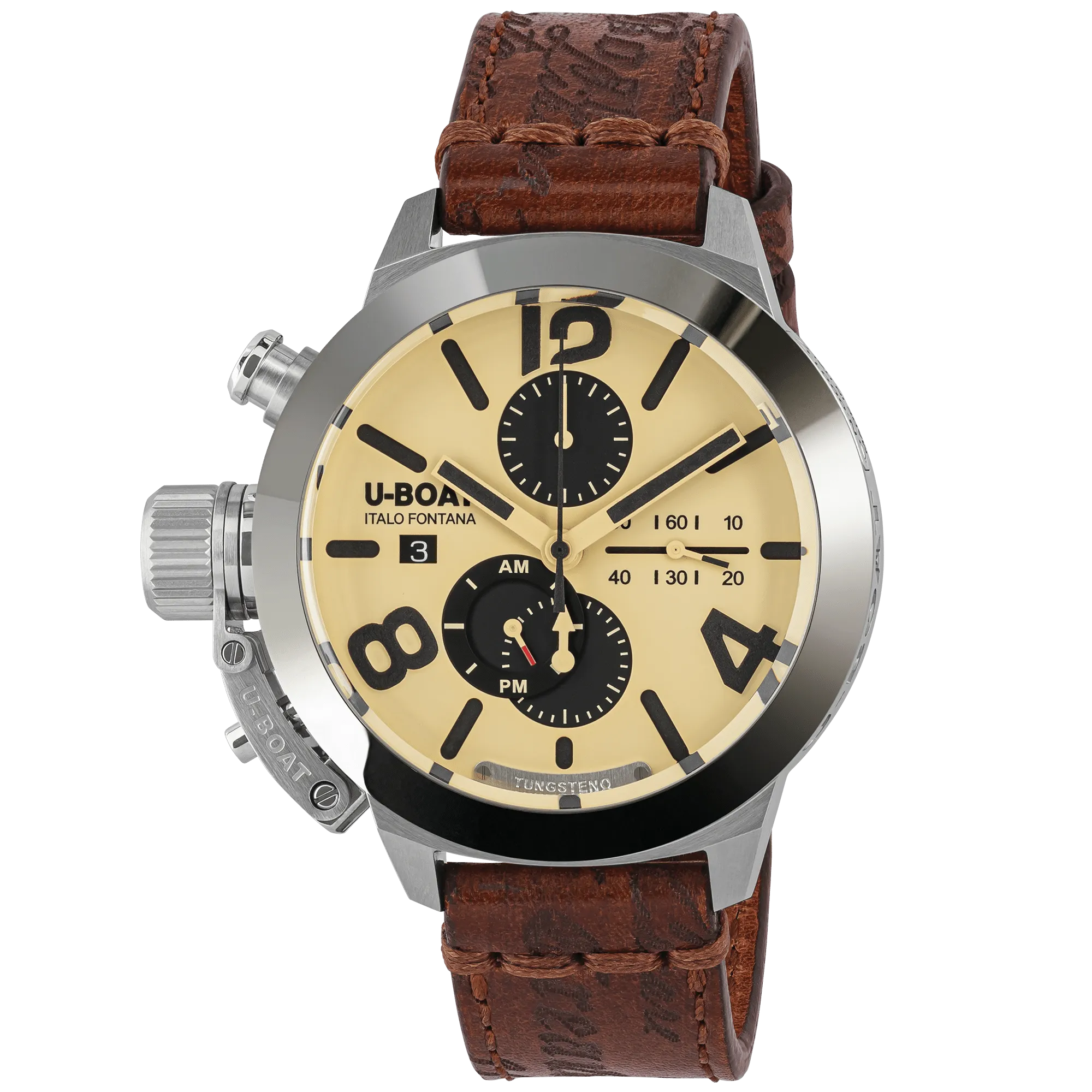 U-Boat Men's Watch Classico Tungsteno CAS2 Chronograph Beige 9568