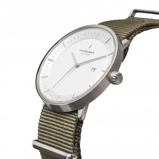 Unisex Philosopher Nylon Silver 36mm Watch PH36SINYAGXX