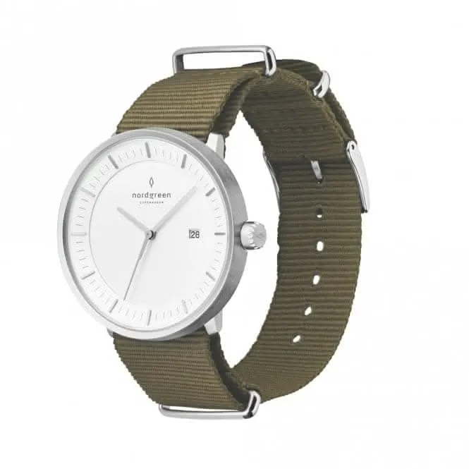 Unisex Philosopher Nylon Silver 36mm Watch PH36SINYAGXX