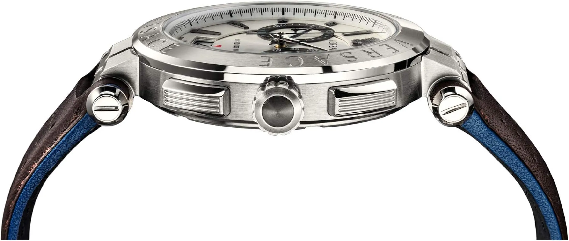 Versace Aion Chronograph Leather Strap Men's Watch VBR010017