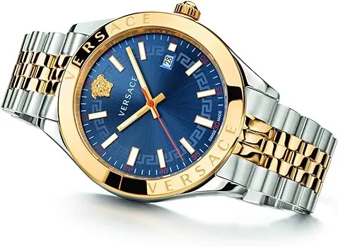 Versace Hellenyium Two-Tone Blue Dial Men's Watch VEVK00520